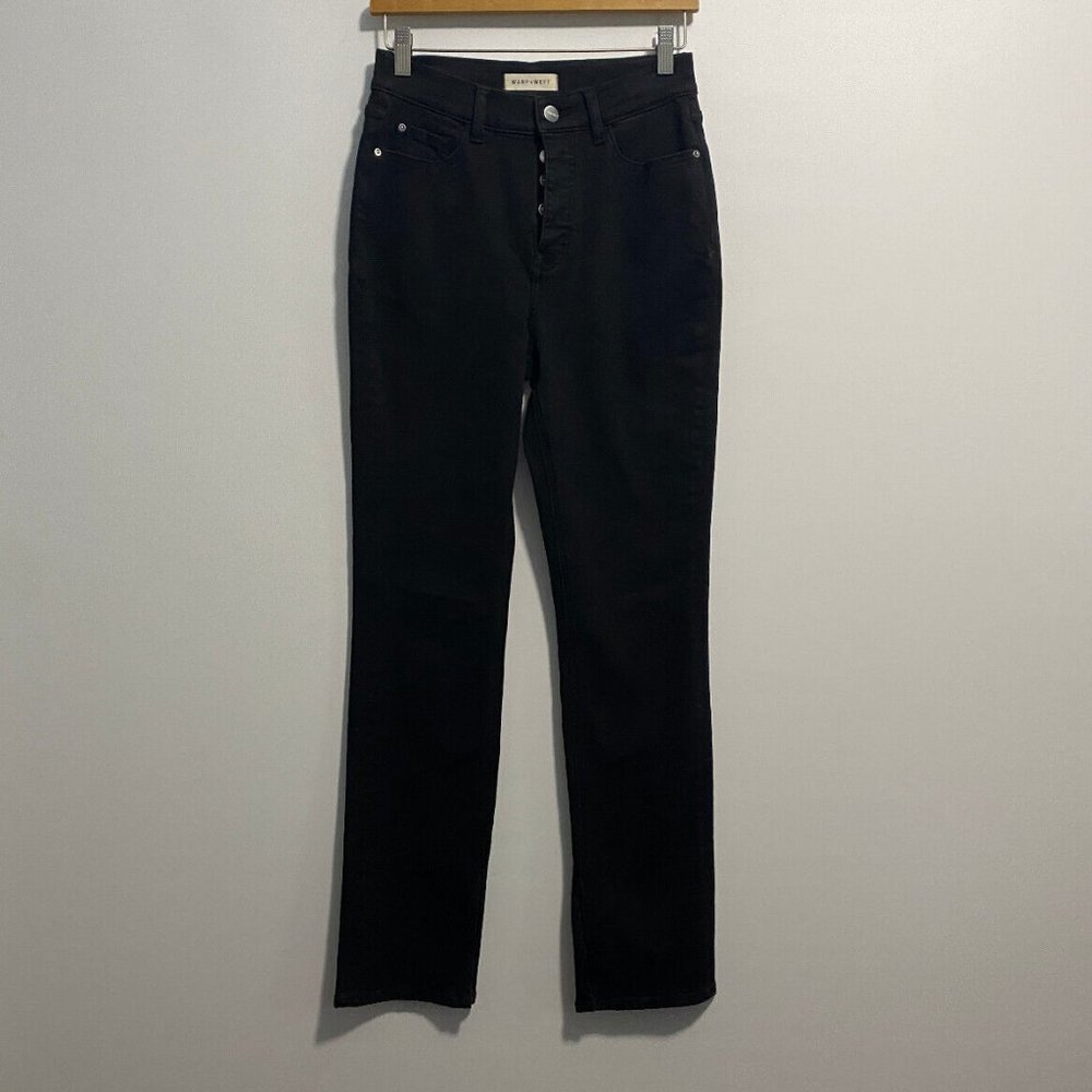 Warp+Weft Black Straight Leg Jeans Women Size 26‎